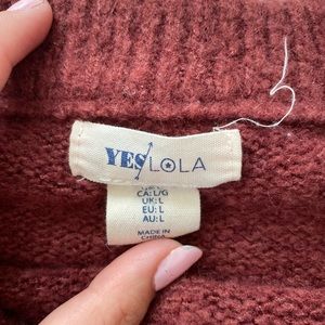 Cranberry colored sweater